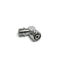 Fixed 110-degree LP hose-end adapter in 9/16"-18M × 9/16"-18F