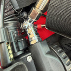 Fixed 110-degree LP hose-end adapter in 9/16"-18M × 9/16"-18F