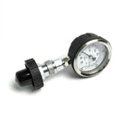 Handheld scuba cylinder pressure checker with DIN fitting