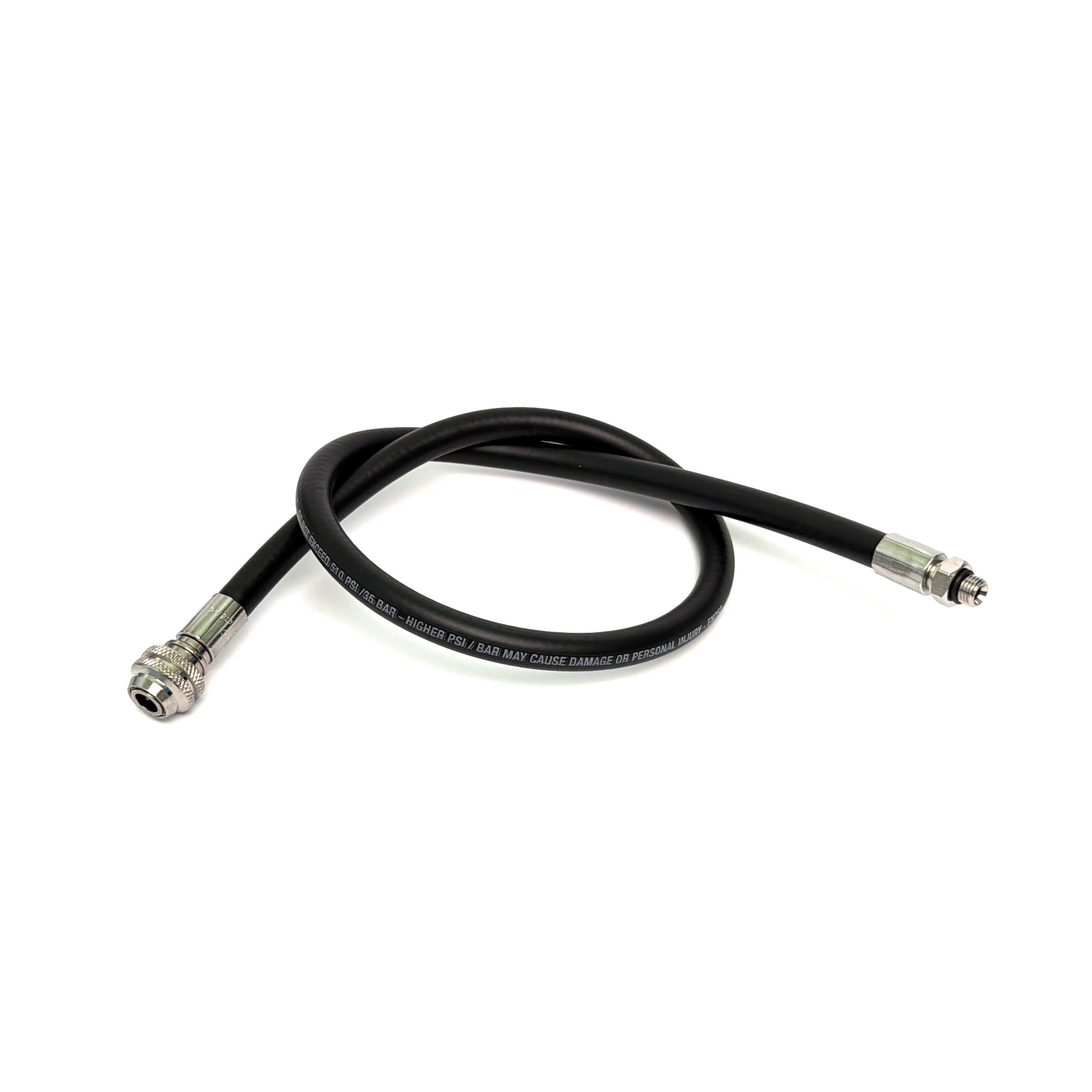 HYDPRO LP Classic Series drysuit inflator hose with quick-disconnect fitting