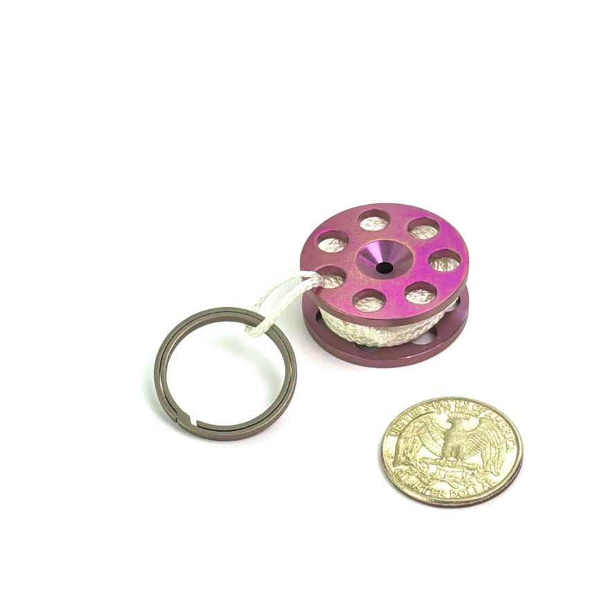 Finger Spool Charm/Keychain Purple Pink