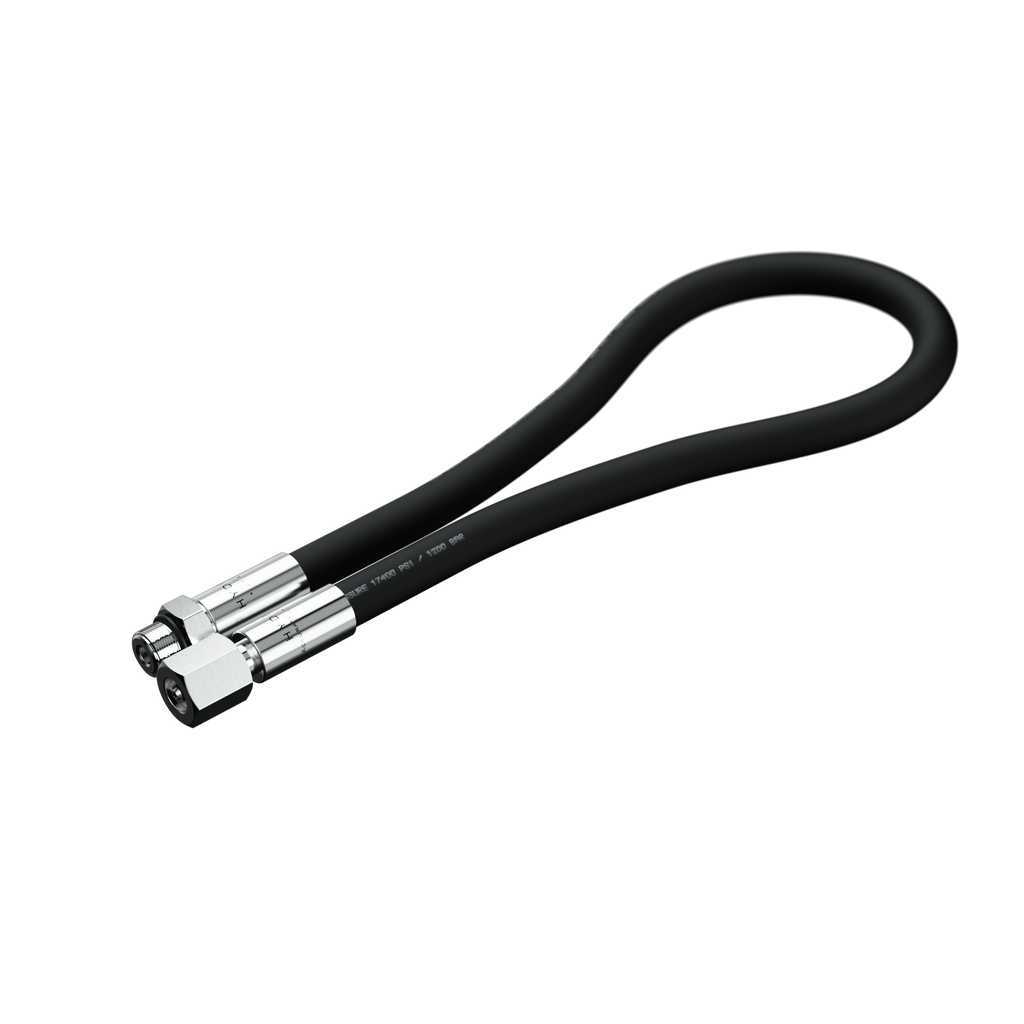 HYDPRO HP Accurate Series high-pressure SPG hose in matte black