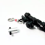 Aluminum K-style power inflator service tool with TPU-sleeved steel pin