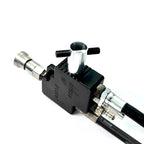 Aluminum K-style power inflator service tool with TPU-sleeved steel pin